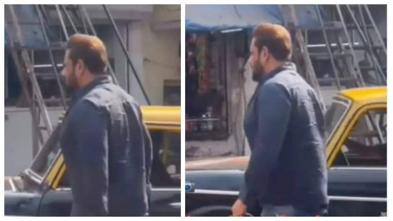 Salman shoots for Sikandar in kaali peeli taxi: VIDEO