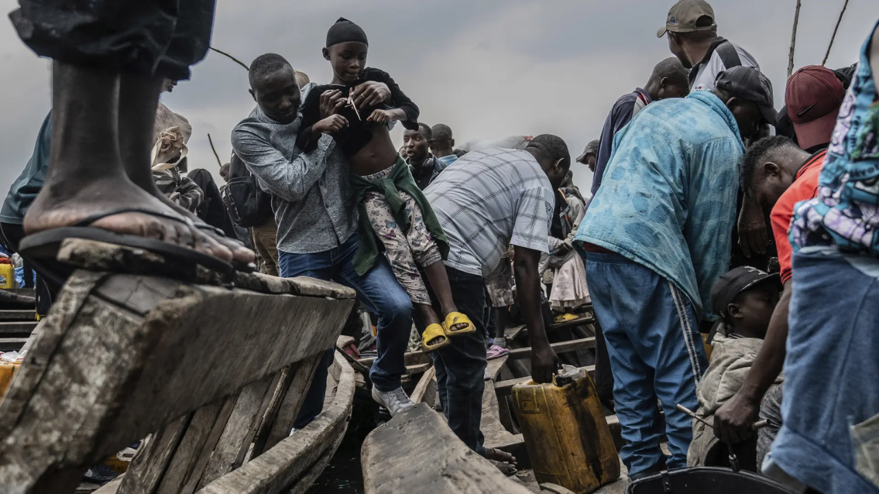 A rebel group is advancing on eastern Congo's largest city and over 100,000 people have fled