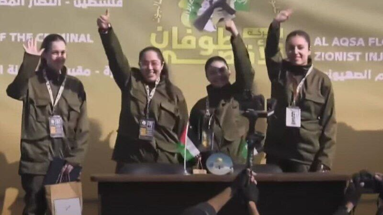 Watch: Held hostage for nearly 500 days, 4 Israeli women soldiers released by Hamas