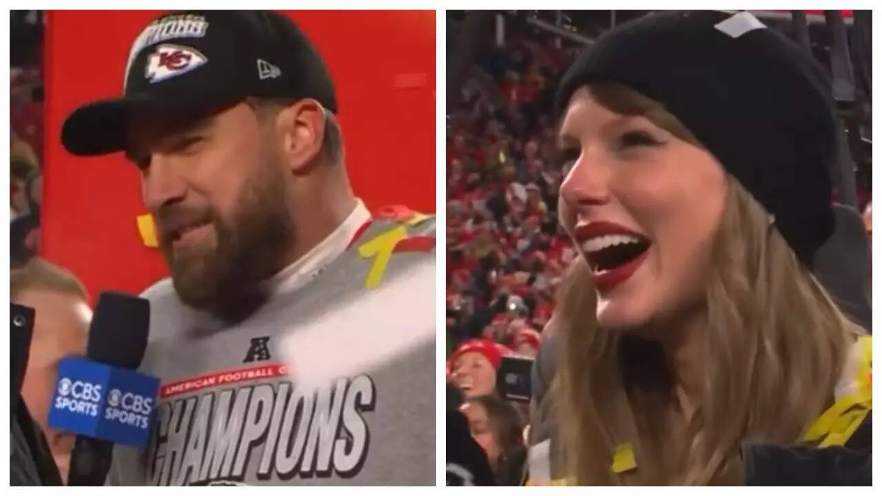 Taylor celebrates Travis’ championship WIN – WATCH