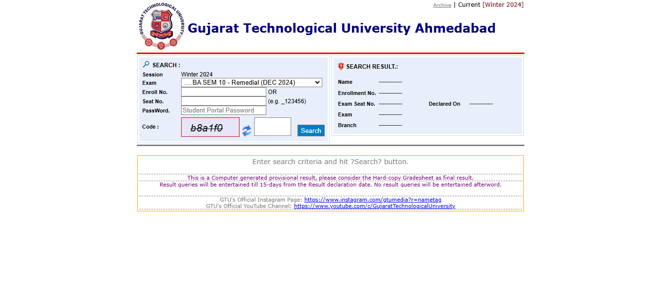 GTU winter session 2025 result released at gtu.ac.in: Direct link to download scorecards here