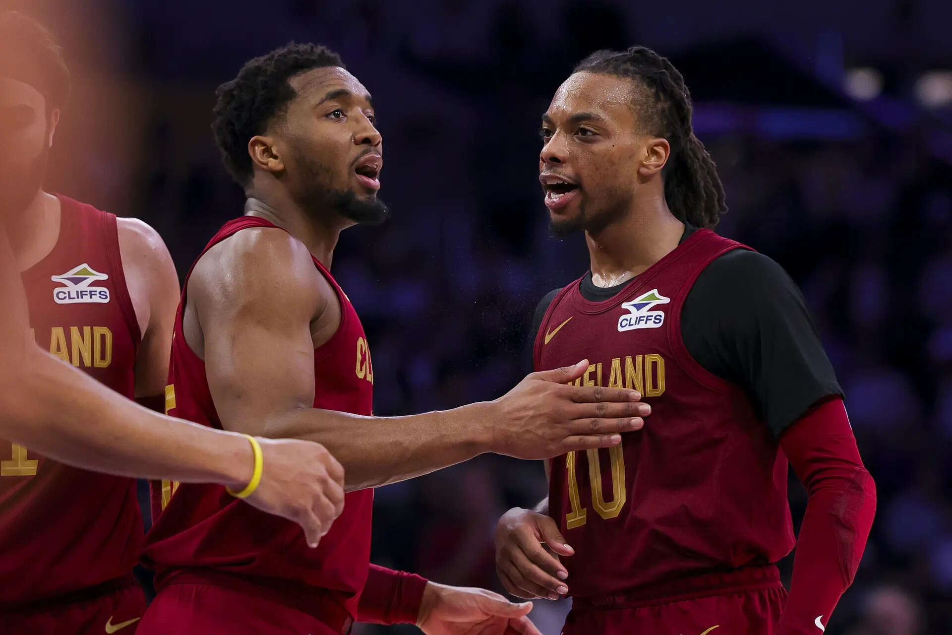 Donovan Mitchell and Darius Garland of the Cleveland Cavaliers