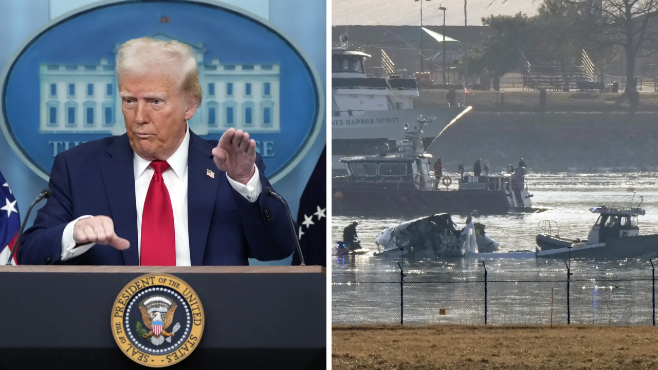 'You want me to go swimming?': Donald Trump responds sarcastically on visiting Washington DC plane crash site