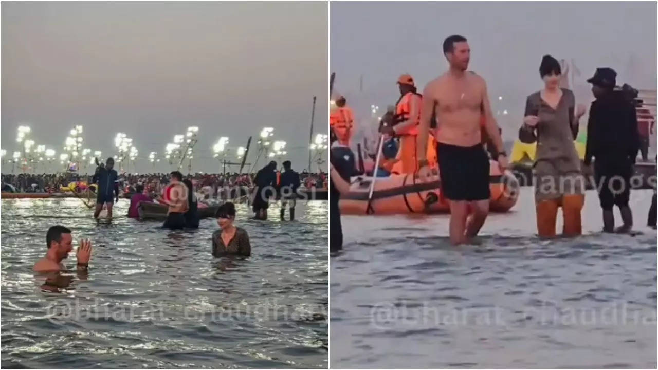 Chris and Dakota take a holy dip at Maha Kumbh Mela