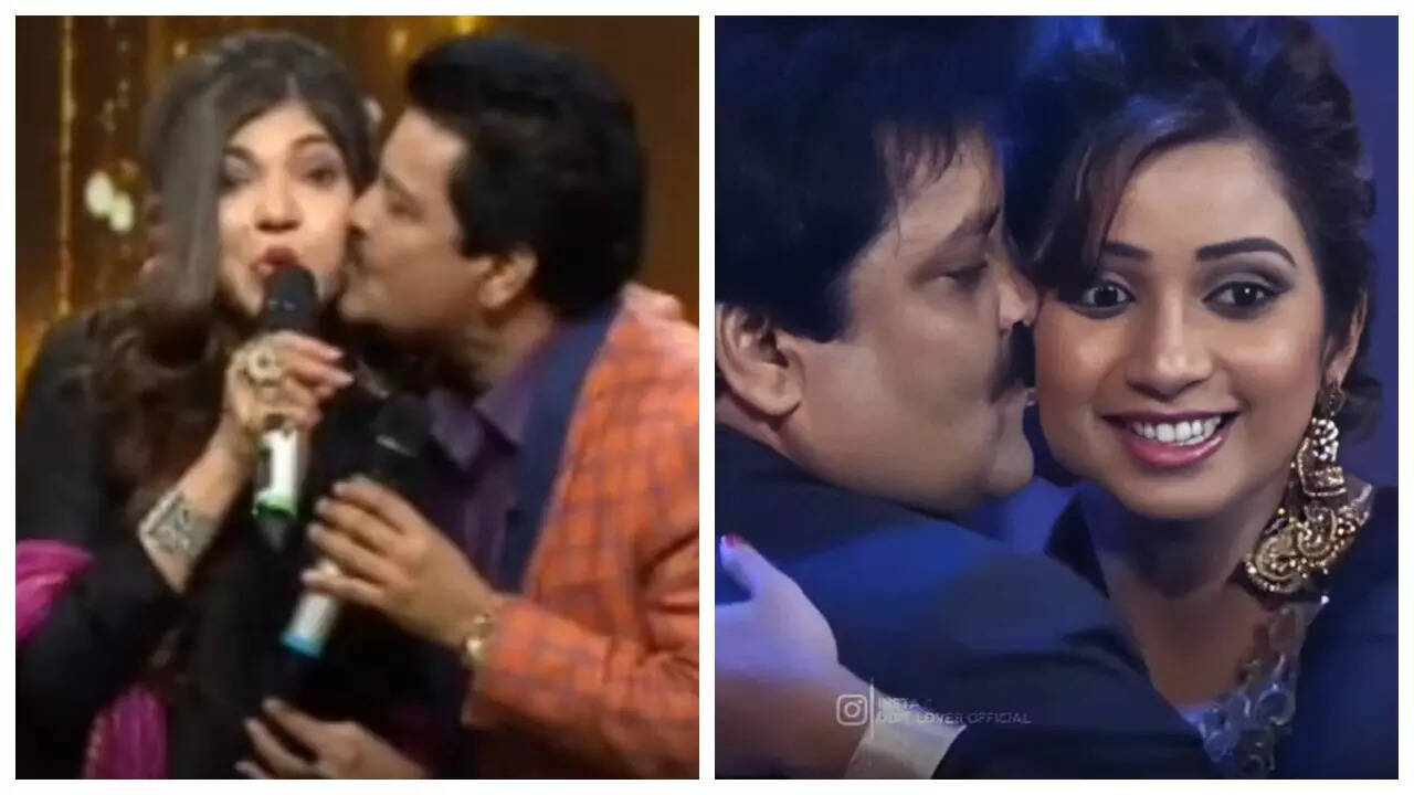 Old videos of Udit Narayan kissing Alka-Shreya go viral