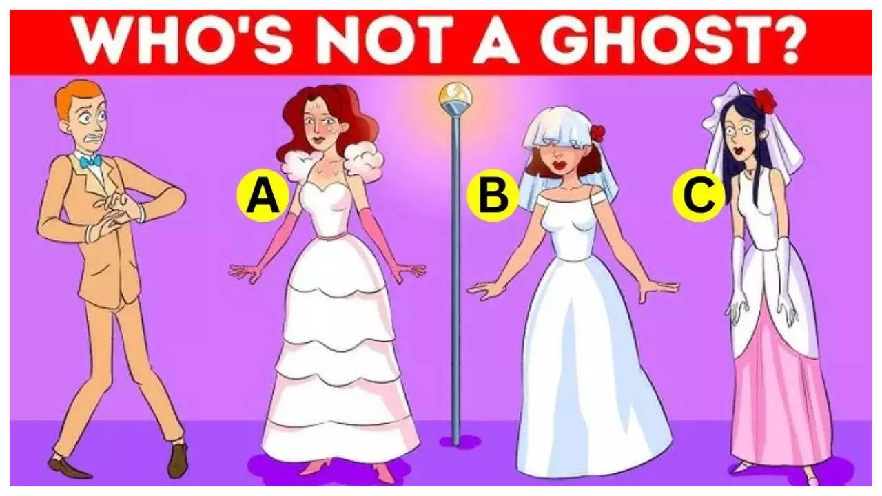 Brain teaser: Only a genius can spot who is not a ghost among these three brides in just 5 seconds