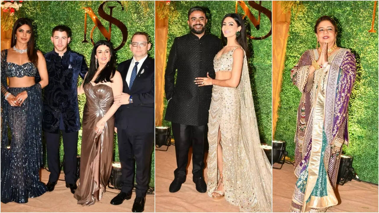 PC with Nick, in-laws at Siddharth- Neelam's sangeet