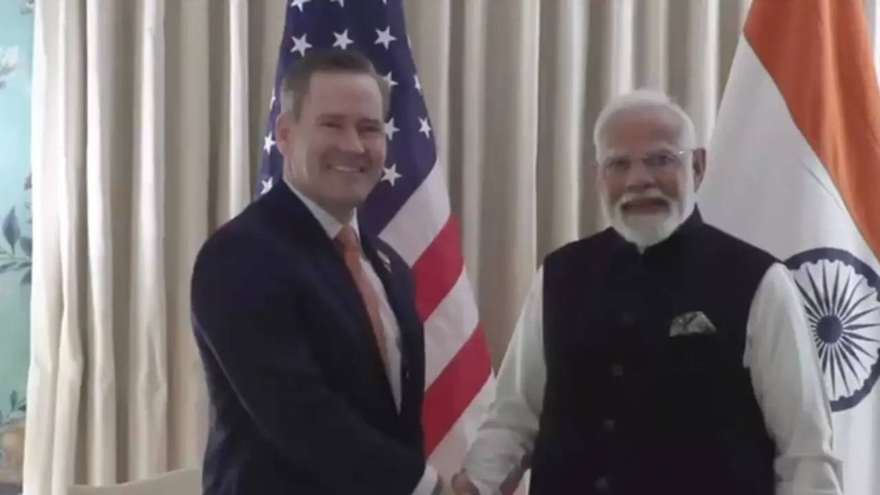 PM Modi meets US national security advisor Michael Waltz