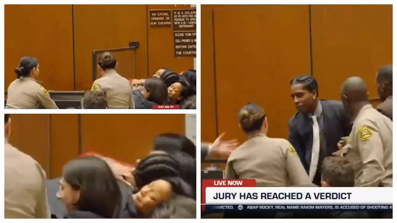 A$AP Rocky jumps into Rihanna’s arms after verdict