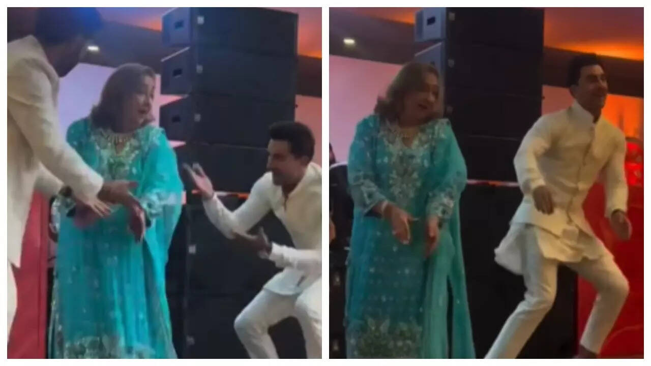 Ranbir grooves to 'Kajra Re' with bua Reema Jain: VIDEO