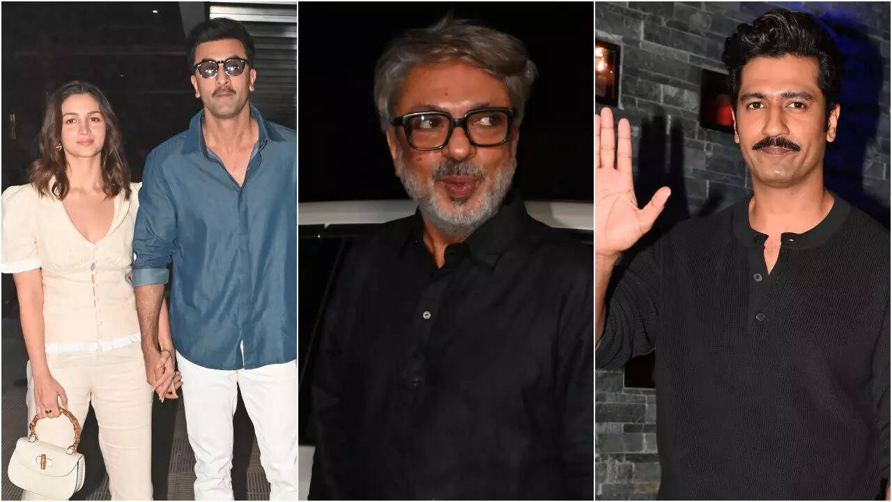 Ranbir, Alia, Vicky attend Bhansali's birthday bash