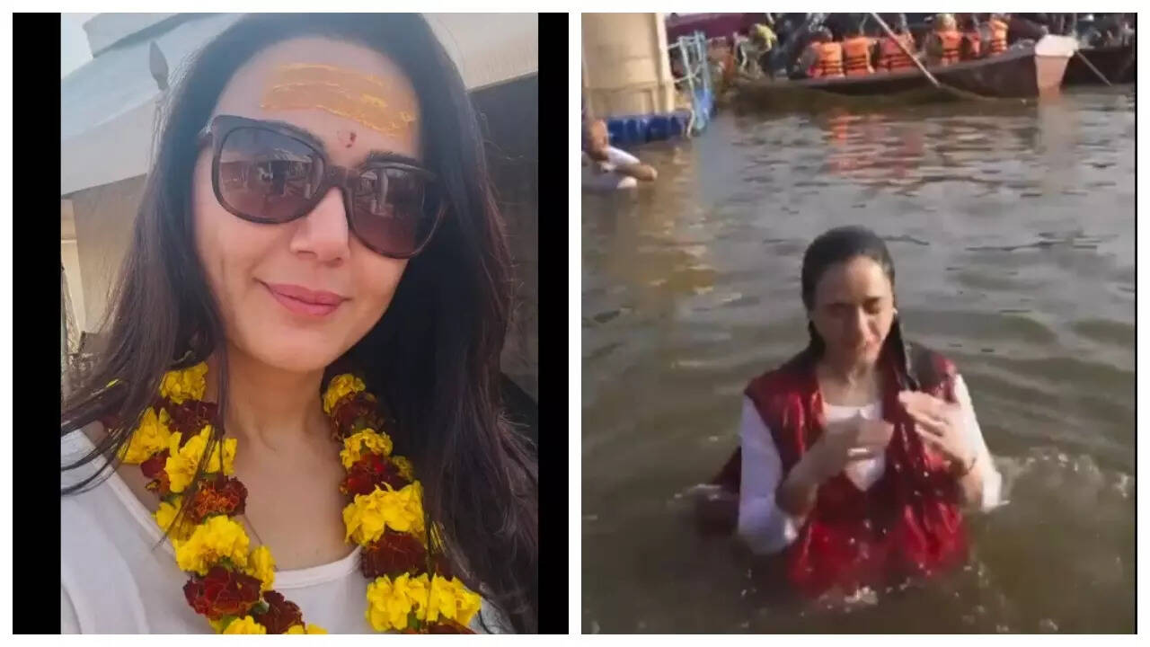 Preity Zinta takes holy dip at Mahakumbh