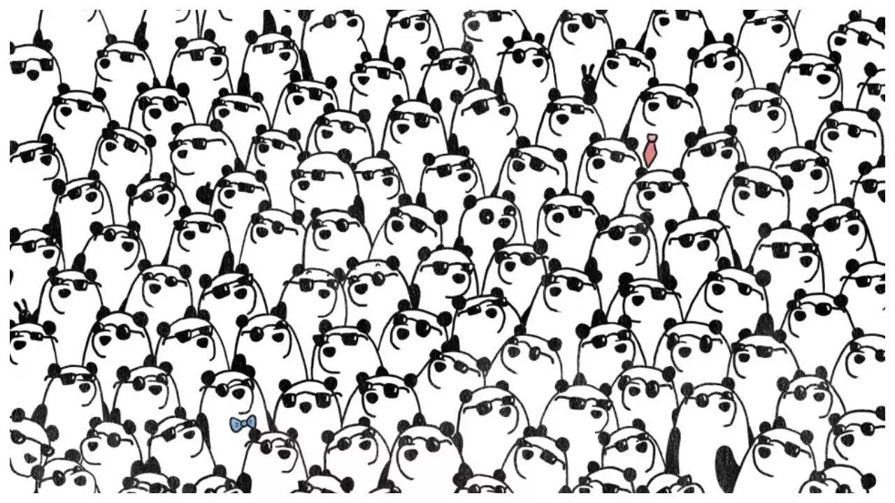 Optical illusion: Only the sharpest minds can spot the three pandas not wearing sunglasses in just 11 seconds