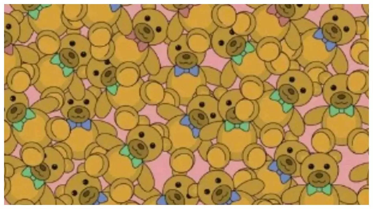 Optical Illusion: Only those with sharp vision can detect the teddy bear without a bow tie in 3 seconds