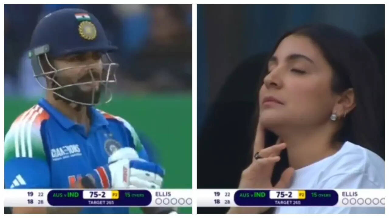 Anushka Sharma caught snoozing during Virat's match