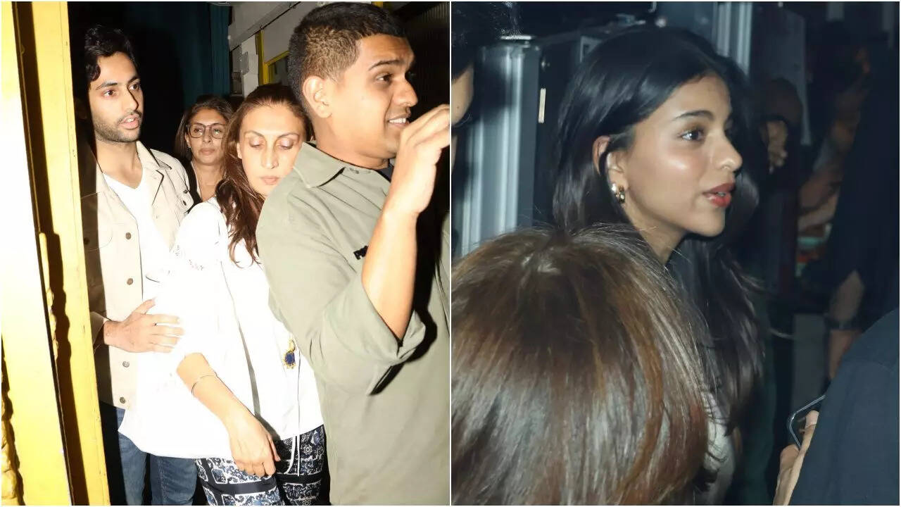 Suhana, Agastya and Shweta spotted dining together