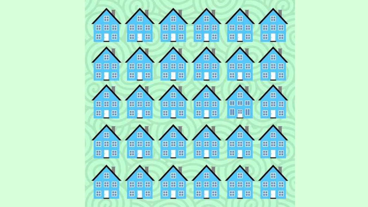 Optical Illusion: Only a true observant person can find the different house