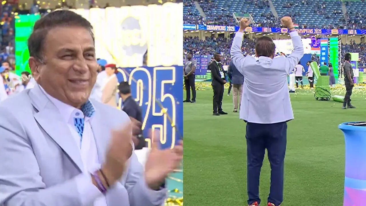WATCH: Gavaskar unleashes his inner fan after India win CT