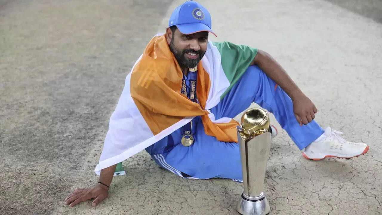 Rohit Sharma’s perfect ‘stump toss’ stuns Dubai after Champions Trophy win