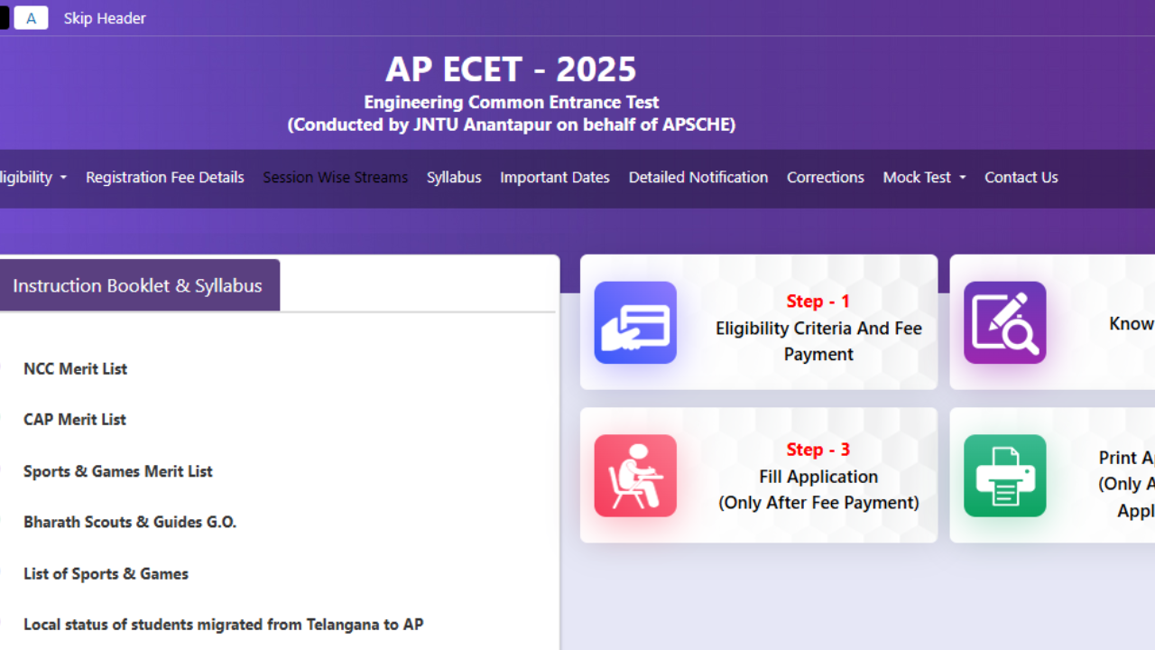 AP ECET 2025 registration begins at cets.apsche.ap.gov.in: Candidates can check the direct link here