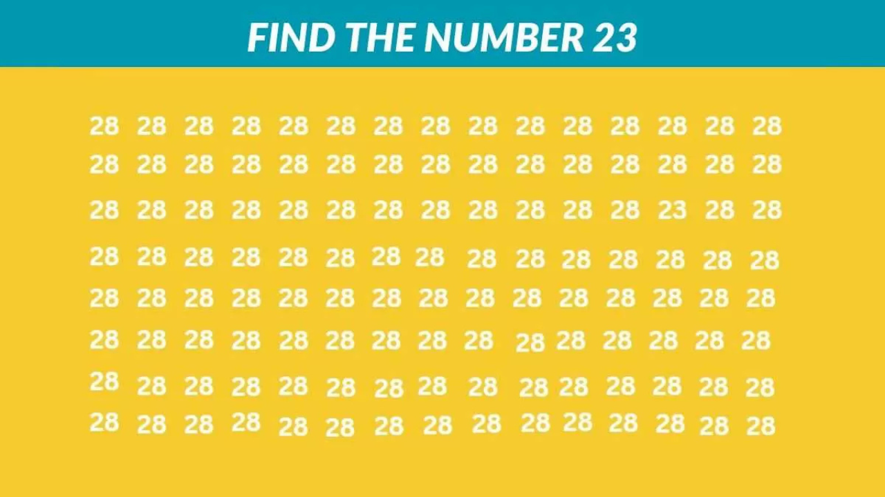 Optical Illusion: You have 20/20 vision if you can spot 23 hiding among 28 in 7 seconds