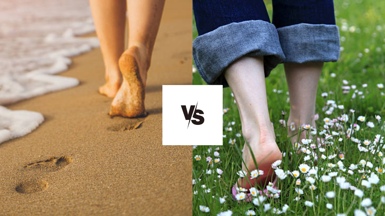 ​Walking on sand vs walking on grass: Which workout burns more calories?​