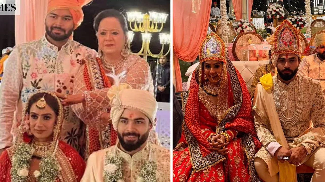 Rishabh Pant's sister Sakshi turns traditional Kumaoni bride on her wedding