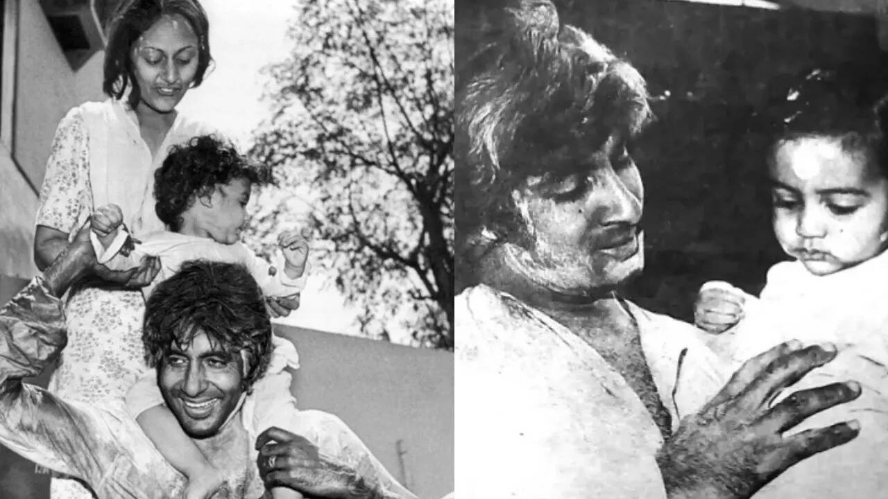 When Big B shared old pics from the Holi bash at Prateeksha