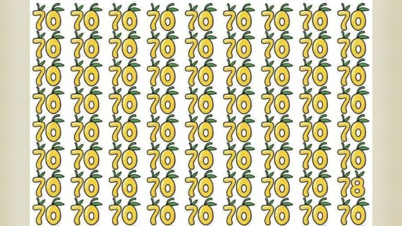 Optical illusion: Can you spot the number ’78’ in less than 7 seconds?