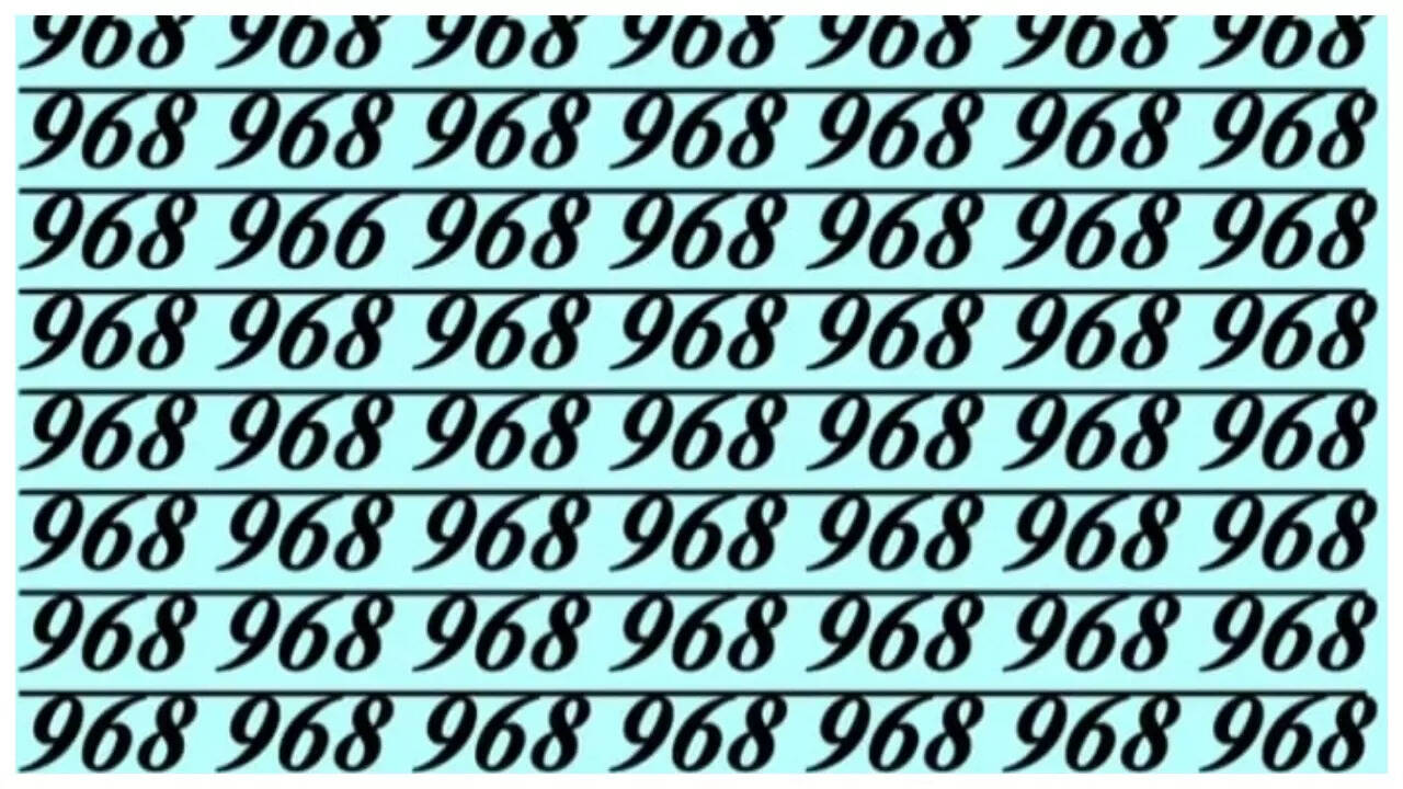 Optical illusion: Only a genius can spot the odd number hidden among a sea of identical “968s”