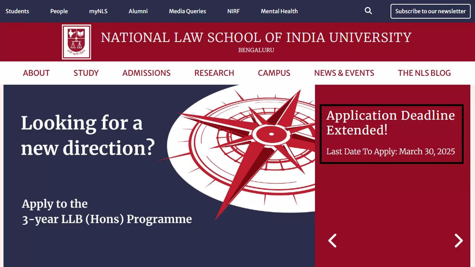 NLSAT 2025 application deadline extended: Candidates can apply till March 30