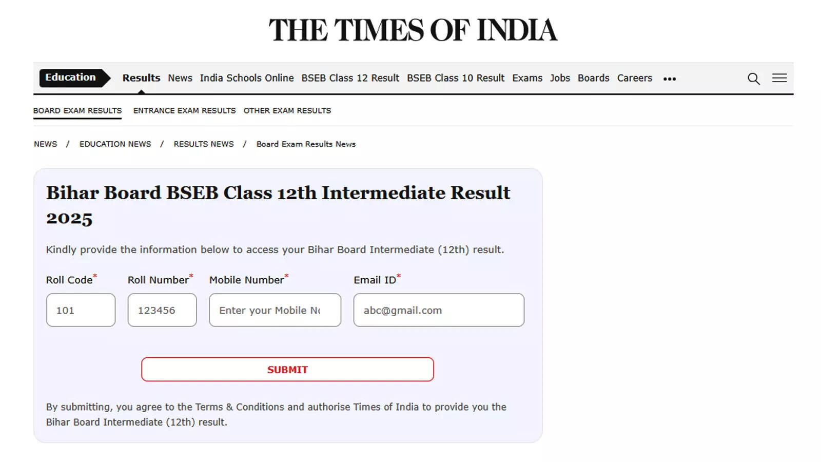 Bihar board intermediate result 2025 declared: Check your scores on Times of India