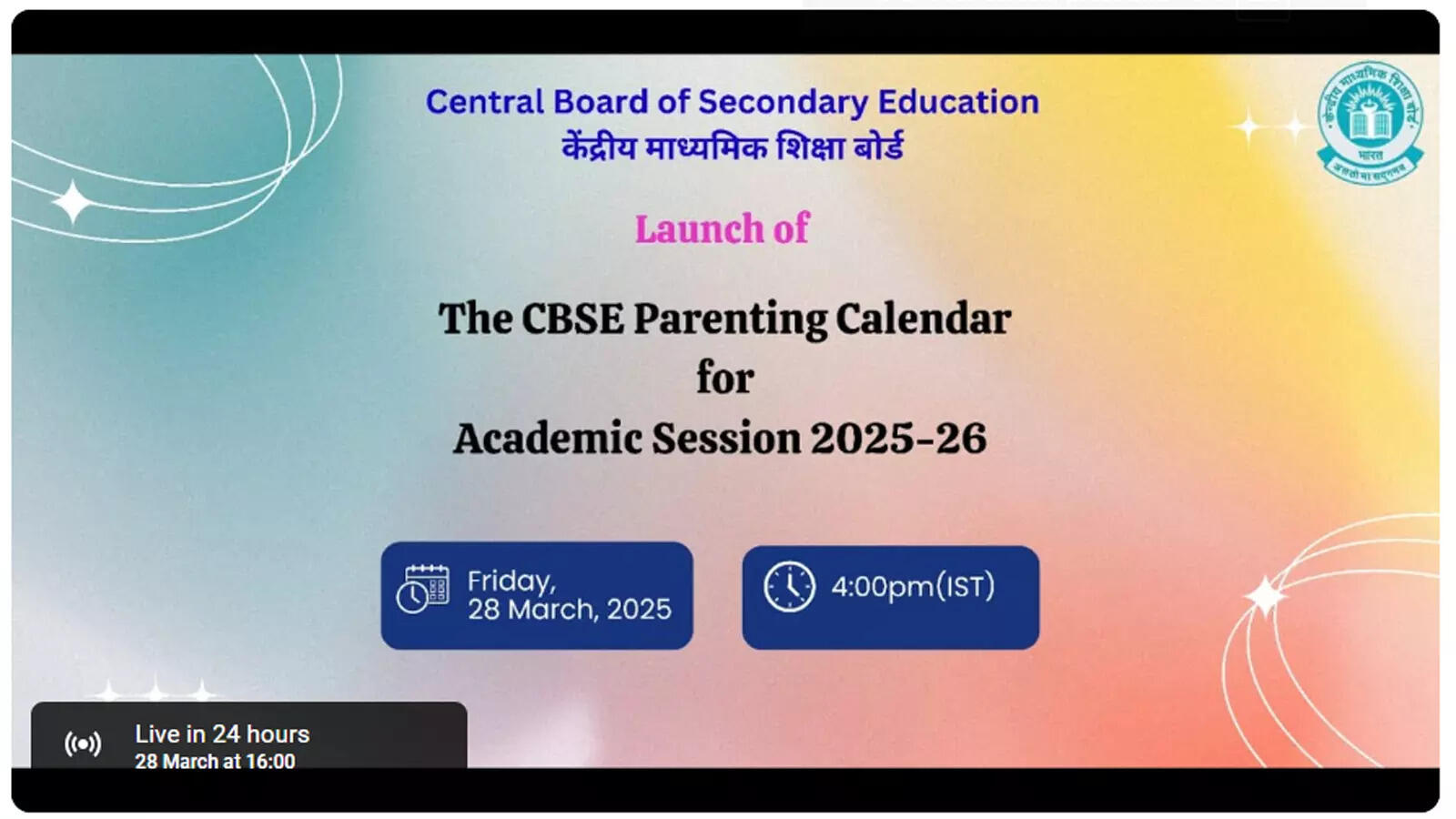 CBSE to launch parenting calendar for 2025-26 academic session tomorrow