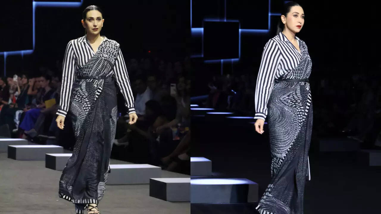 Karisma Kapoor mesmerises on the ramp for Satya Paul