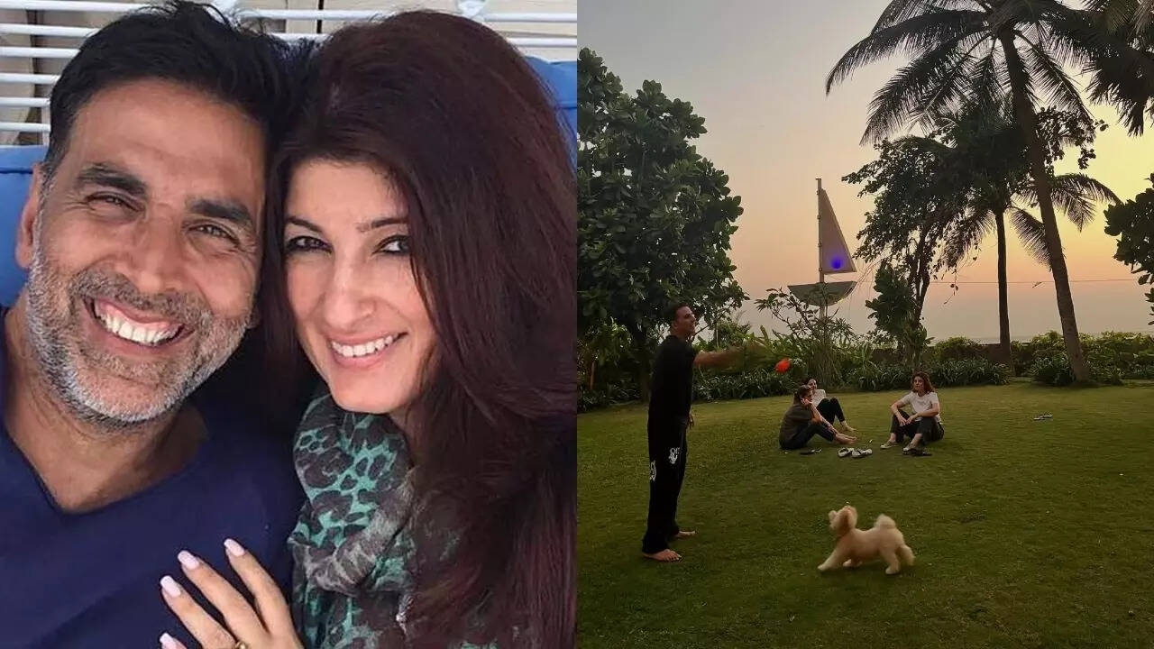 Twinkle's simple day off at home with Akshay, Dimple