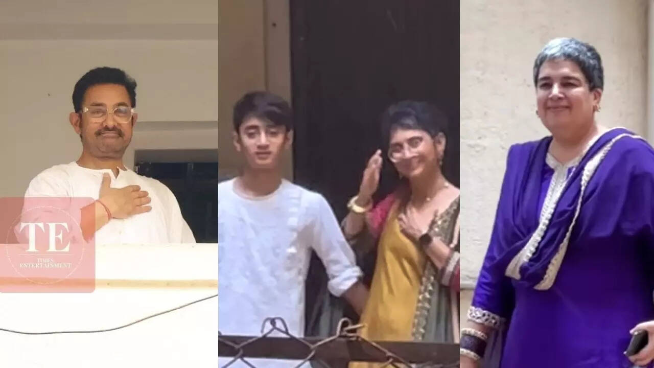 Aamir's ex-wives Reena , Kiran arrive at his house for Eid