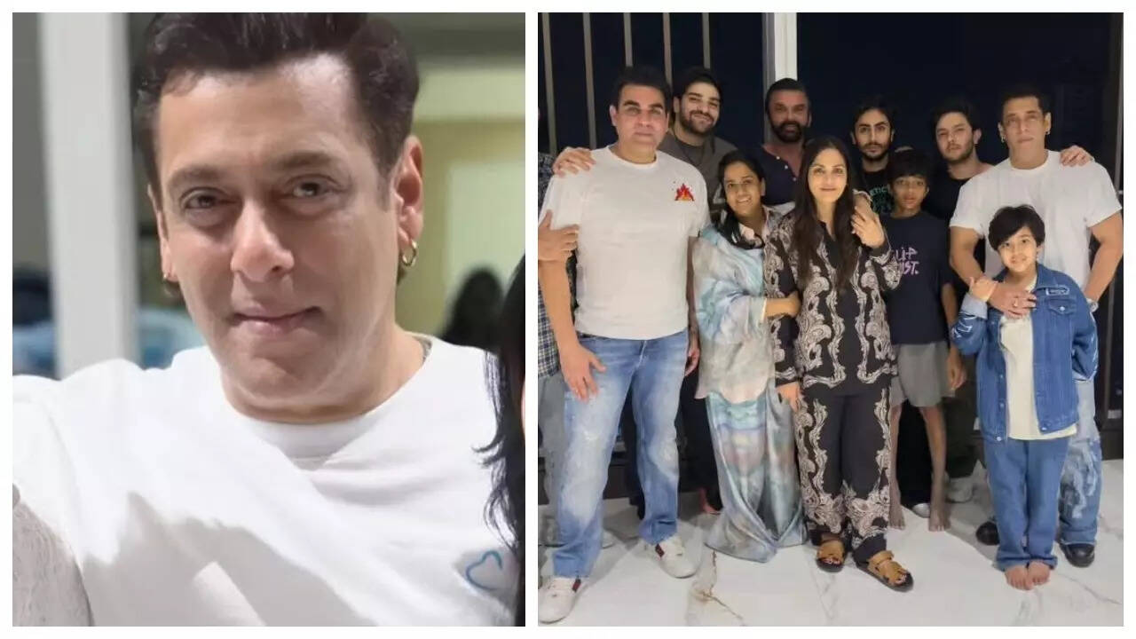 Salman hows off his youthful look at Eid bash- PICS