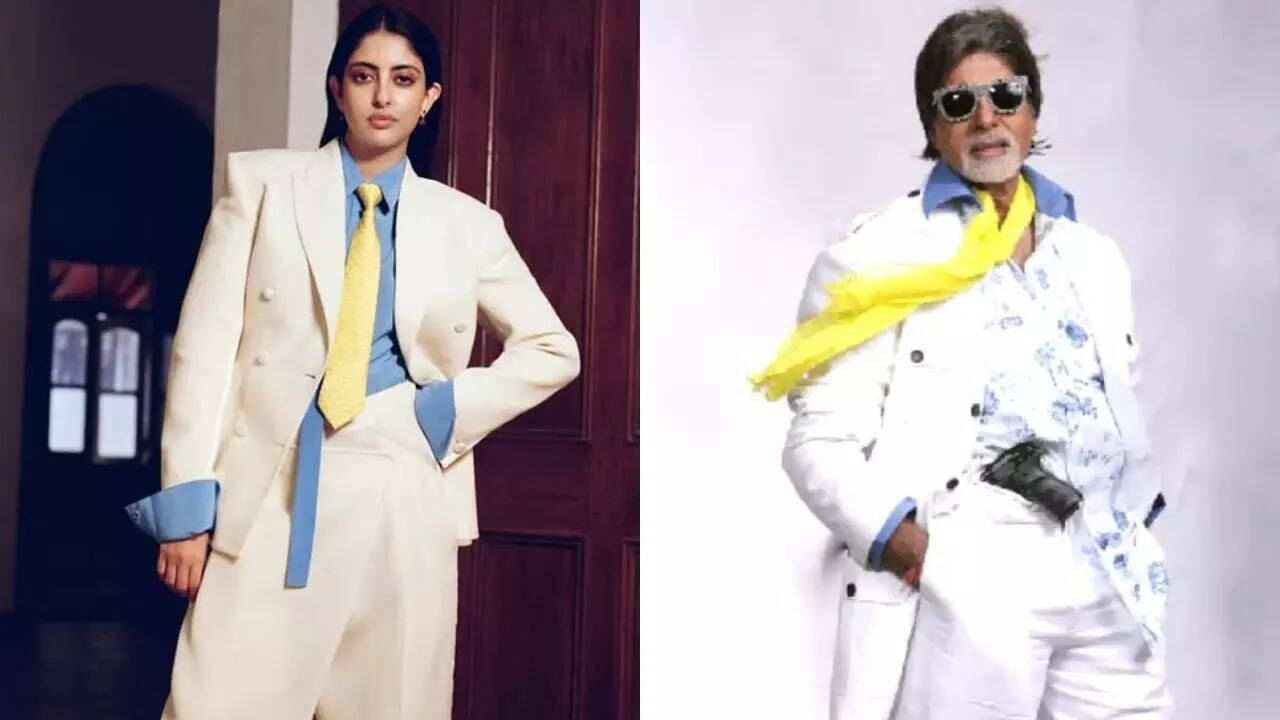 Navya Nanda’s power suit look reminds us of Big B