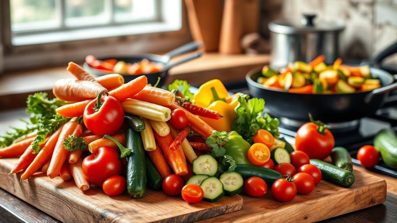 Fresh and Cooked Vegetable Medley