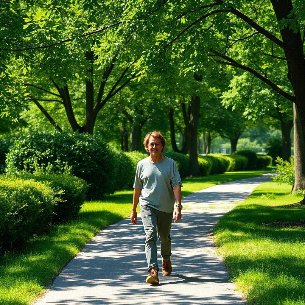 Peaceful Stroll After Lunch