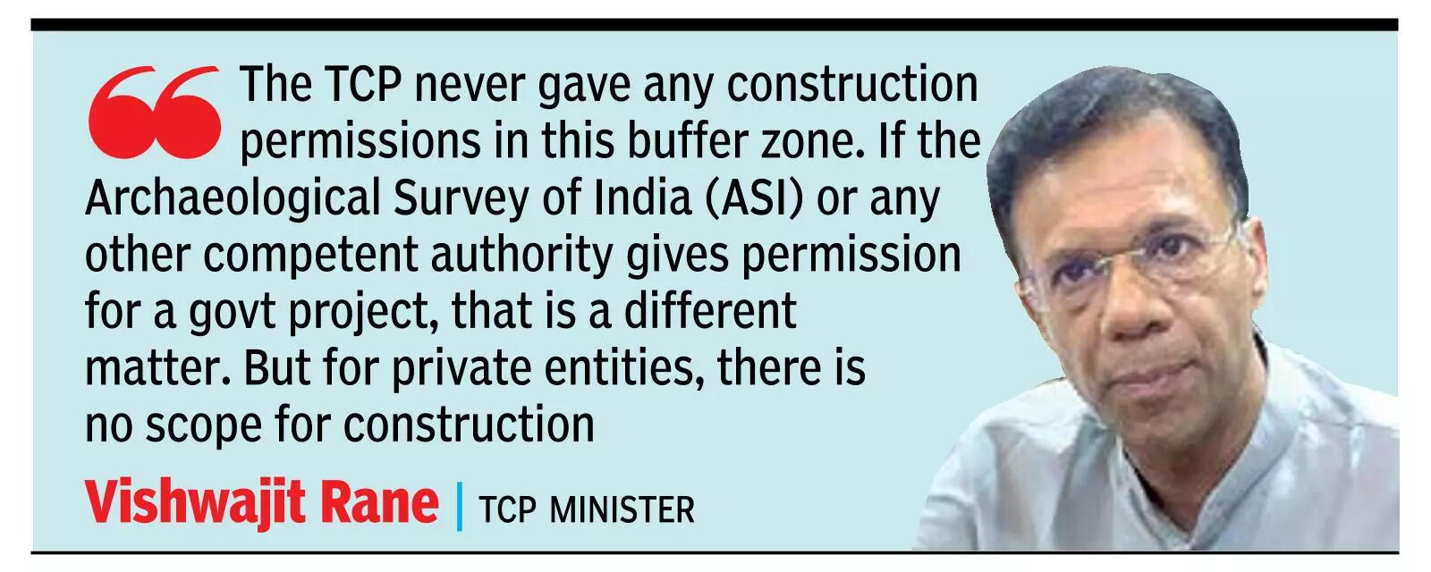 No construction scope near Old Goa heritage site: Rane