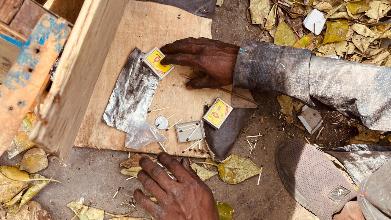 In another public washroom in Macchi Market, drug addicts have made makeshift shelters