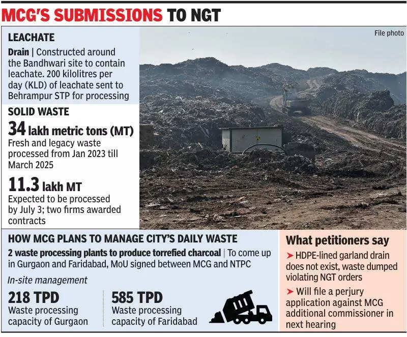 MCG ‘lied’ about drain for leachate control at Bandhwari: Plea in NGT