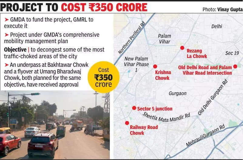 5 flyovers, underpasses to be built along metro in Gurgaon