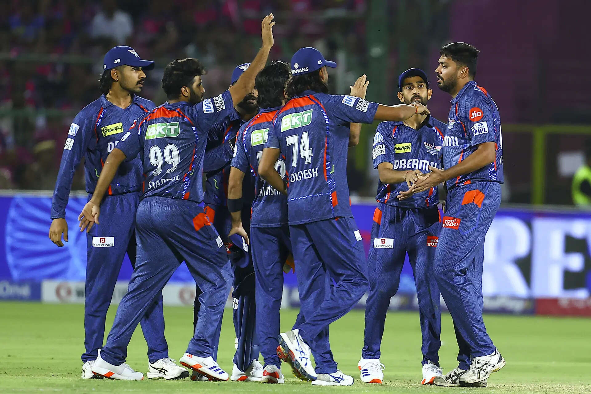 Who won yesterday's IPL match GT vs DC, RR vs LSG