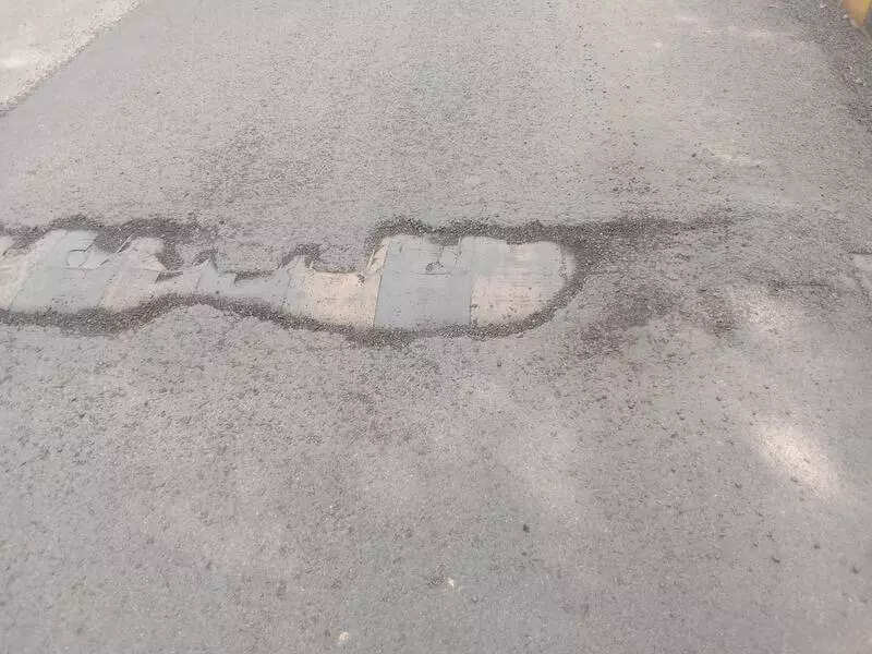 Craters, uneven surfaces: Revamp on but this road in Sector 23A is already crumbling