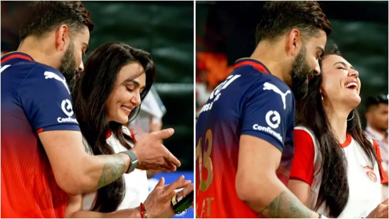 Virat shows Preity pics of Vamika, Akaay after RCB’s win