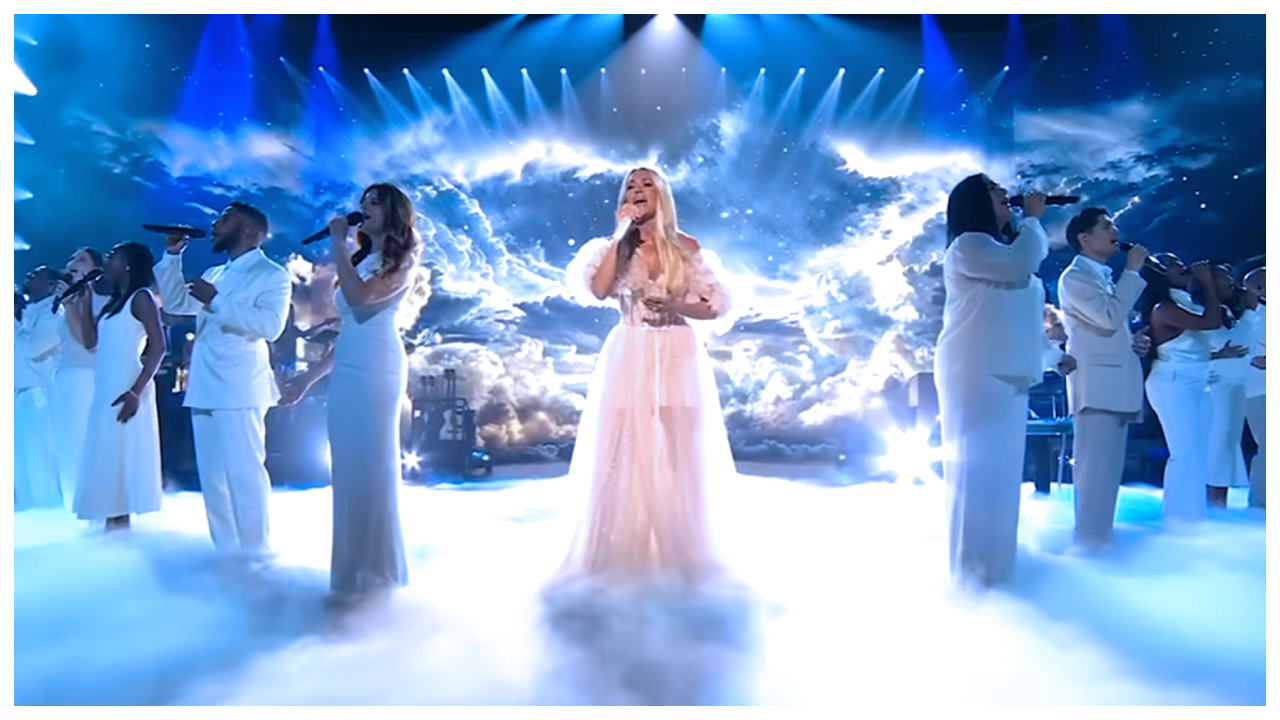 Carrie delivers emotional performance on Easter
