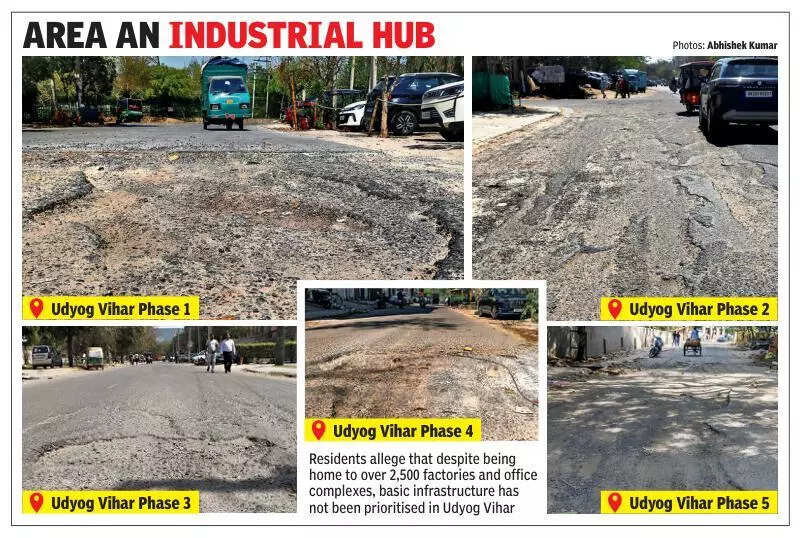 Craters, dust clouds: Why ride on office hub’s roads is a pain
