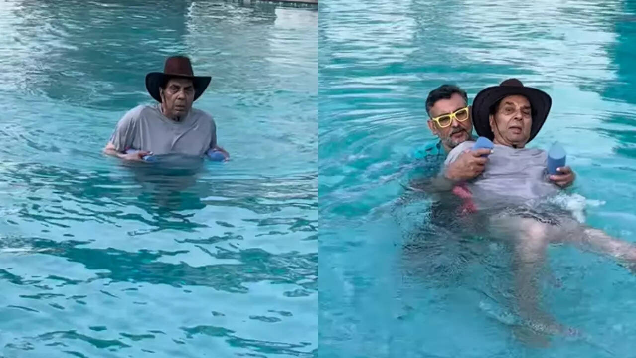 Dharmendra’s pool workout video inspires fans
